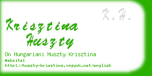 krisztina huszty business card